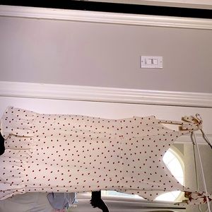 White and red summer dress